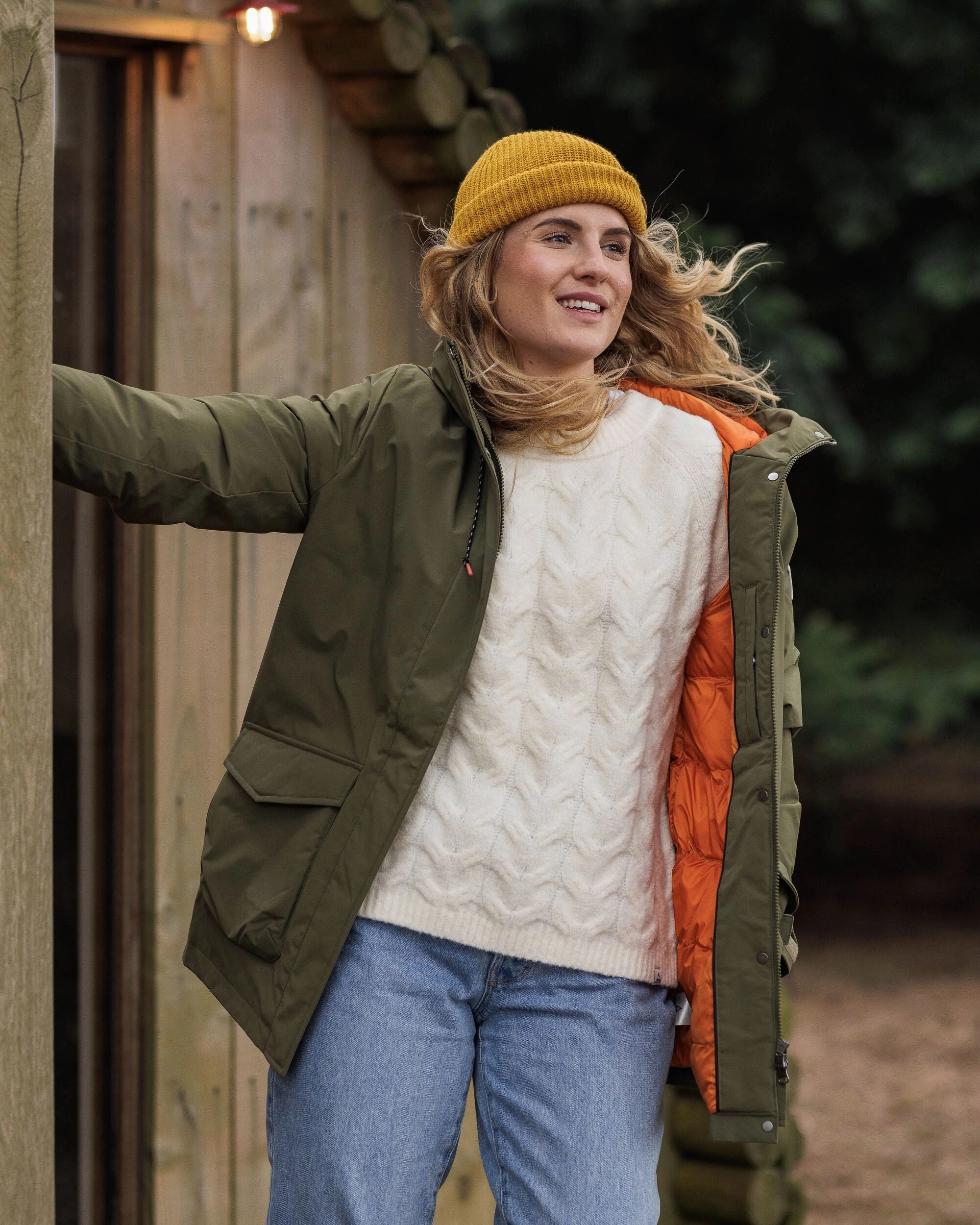 Alaska Recycled Insulated Parka - Khaki FleeceLined