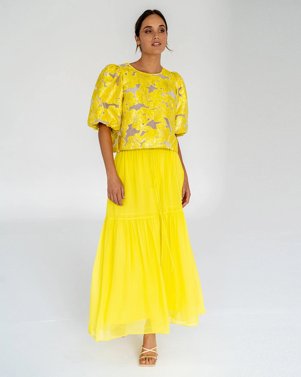 Alba Maxi Skirt - Sunglow Yellow Weekend Style Statement Fashion