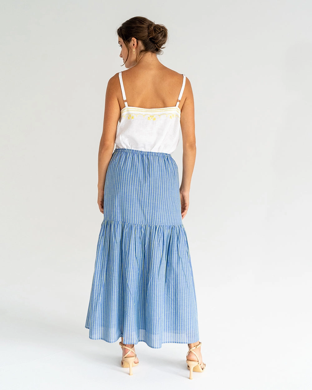 Cool Touch Alba Maxi Skirt - Voile Stripe