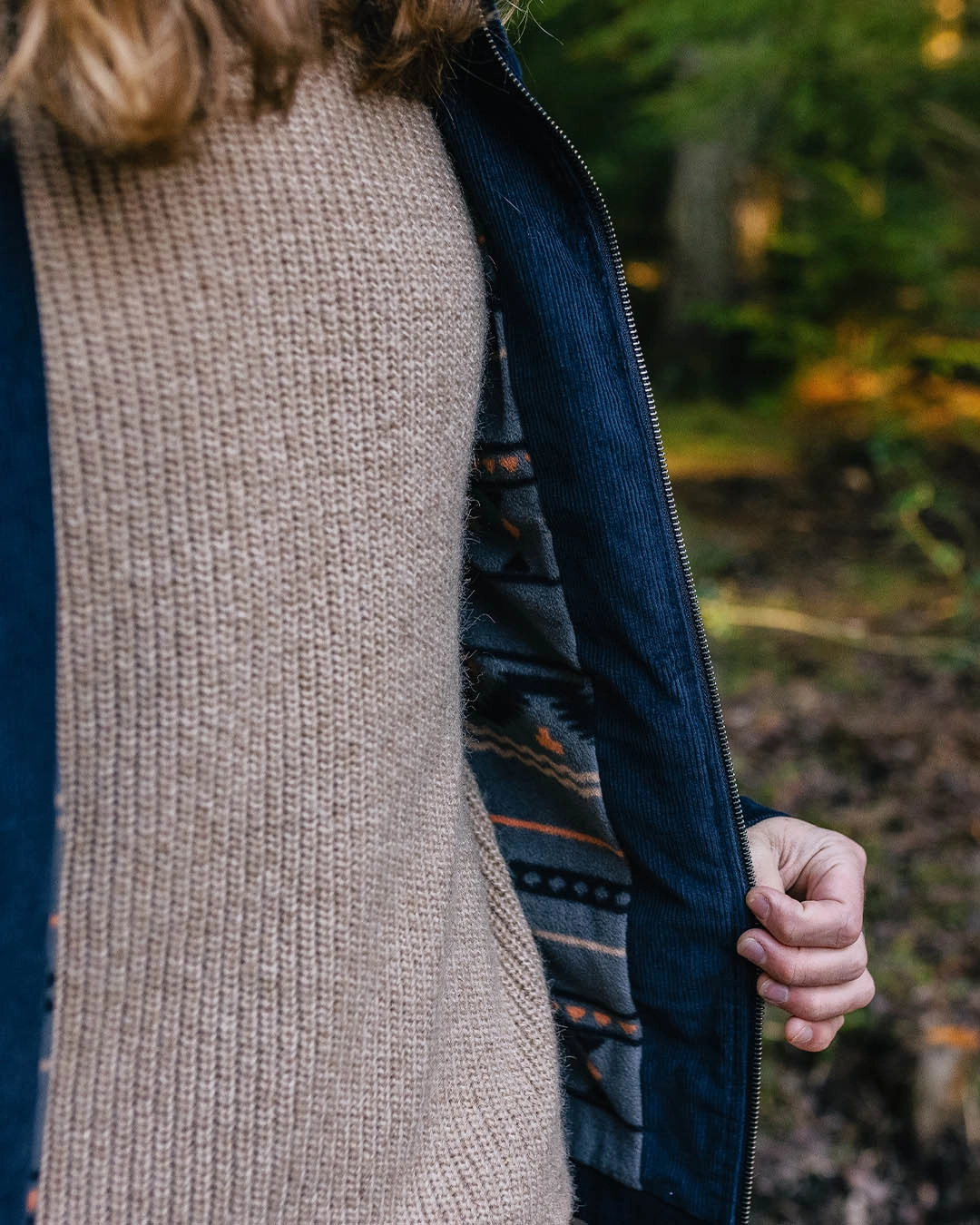 Alder Cord Jacket - Deep Navy Dry Fast Notch Lapel