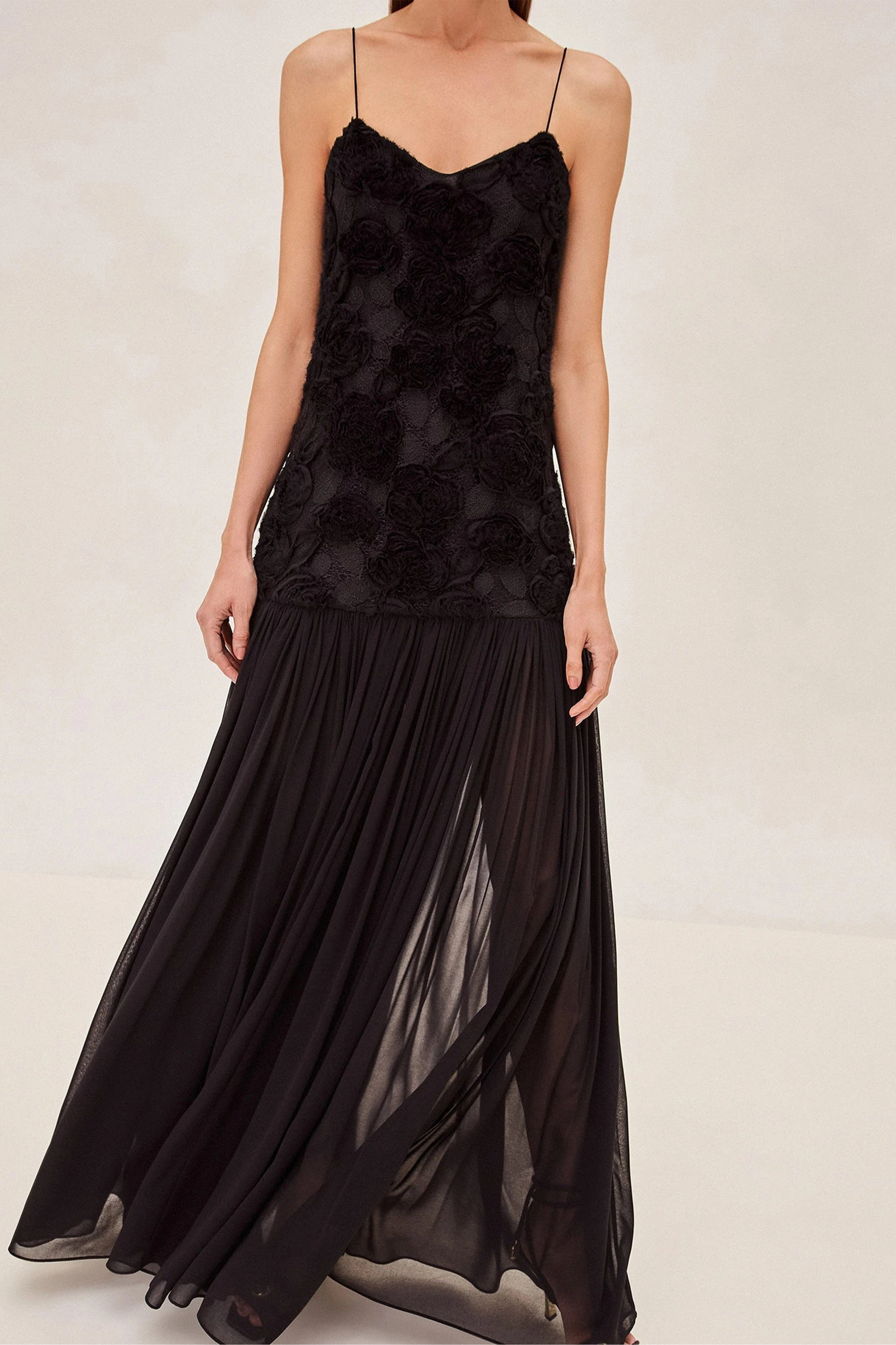 Flap-Detail Semi Formal ALEXIS | Natalina Dress - Black