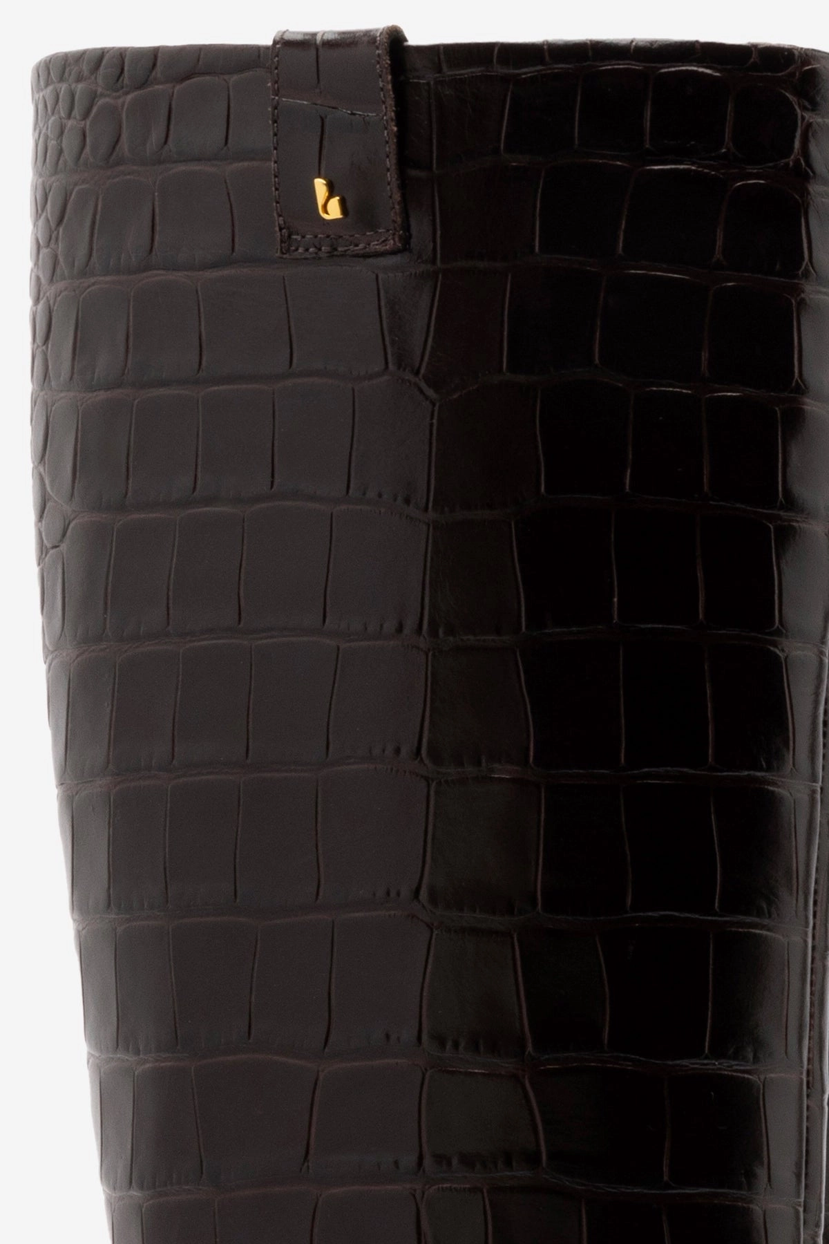 Casual Wear Alexis Flat Boot In Brown Croc Leather