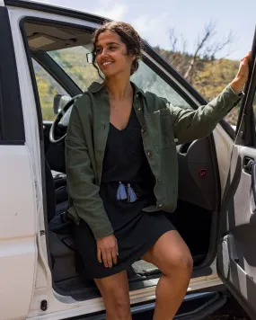 Maya Twill Overshirt - Wild Green Subtle design Bamboo Fiber Blend