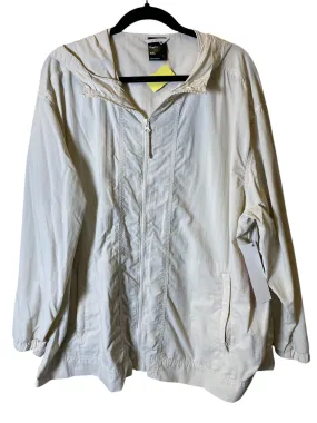 Athletic Jacket By Gapfit In Cream, Size: Xxl Flexible Joint Mobility HighCollarDesign