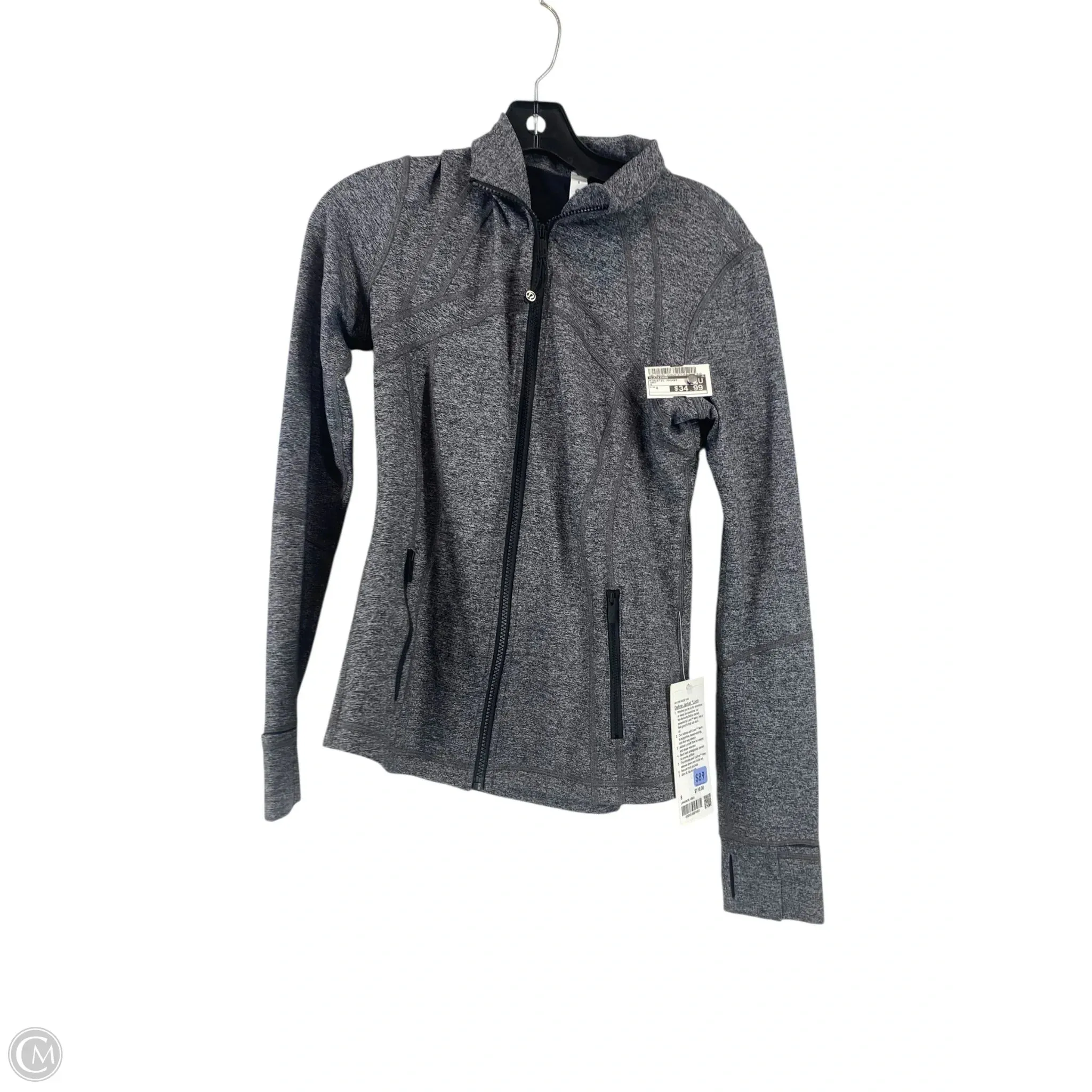Athletic Jacket By Lululemon In Grey, Size: 8 UV Resistant Finish Convertible Style