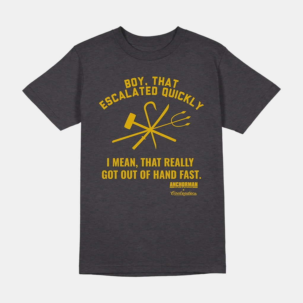 Reinforced Seam Technique ANCHORMAN NEWS TEAM FIGHT SHIRT