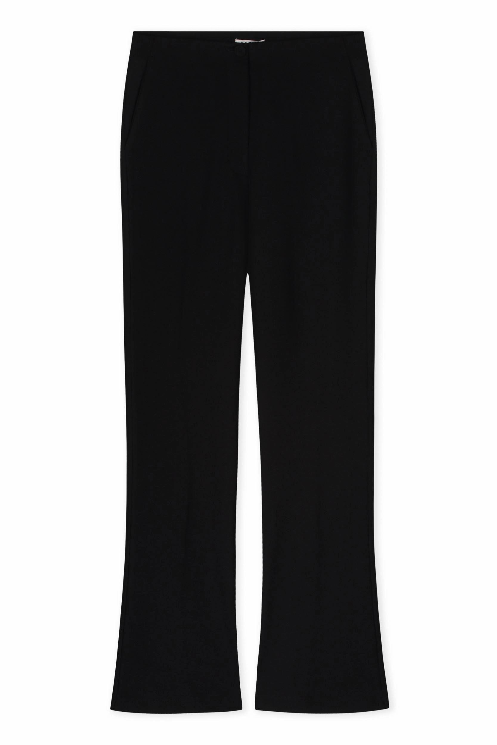 Anti Pilling Textile Charlotte Flared Trousers - Black