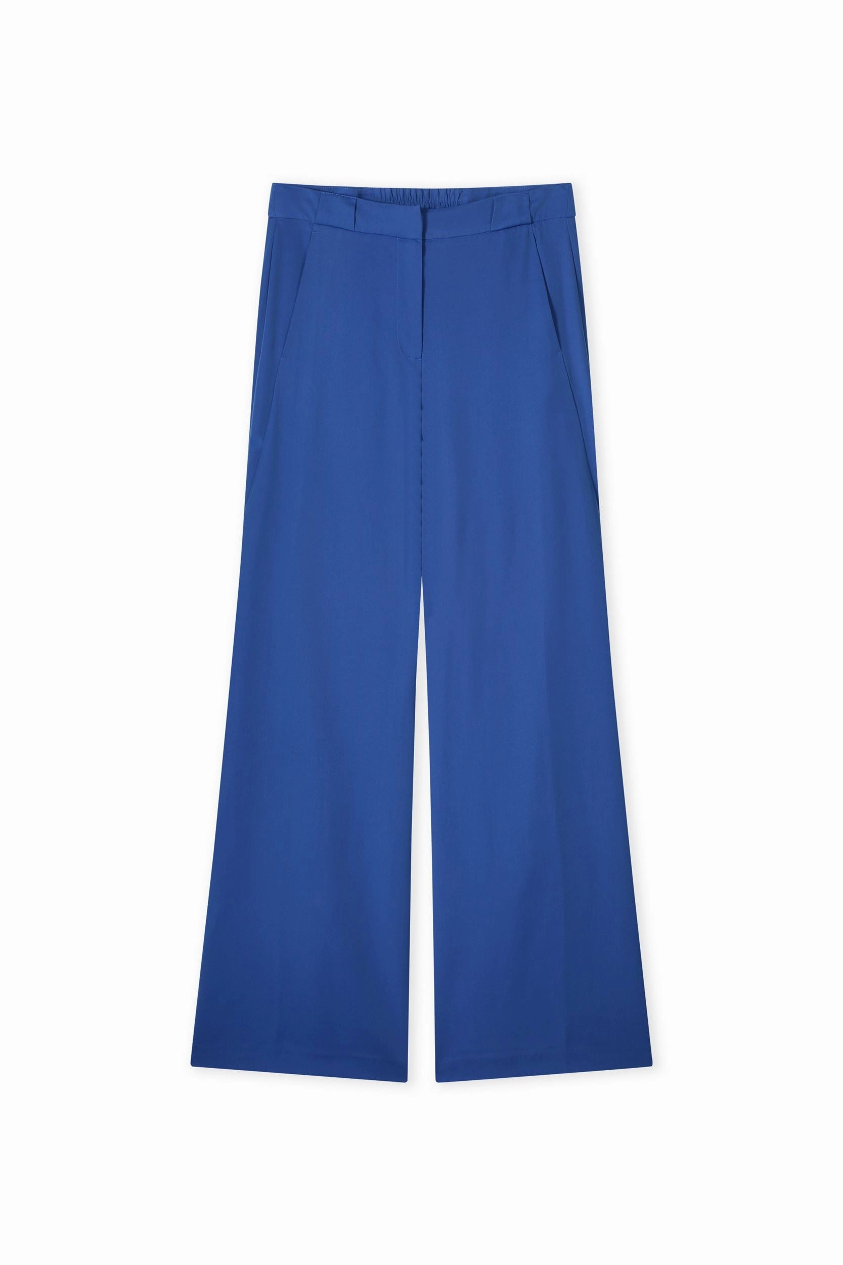 Comfortable Fit Look Helena Tencel Stretch Trousers - Blue Galaxy