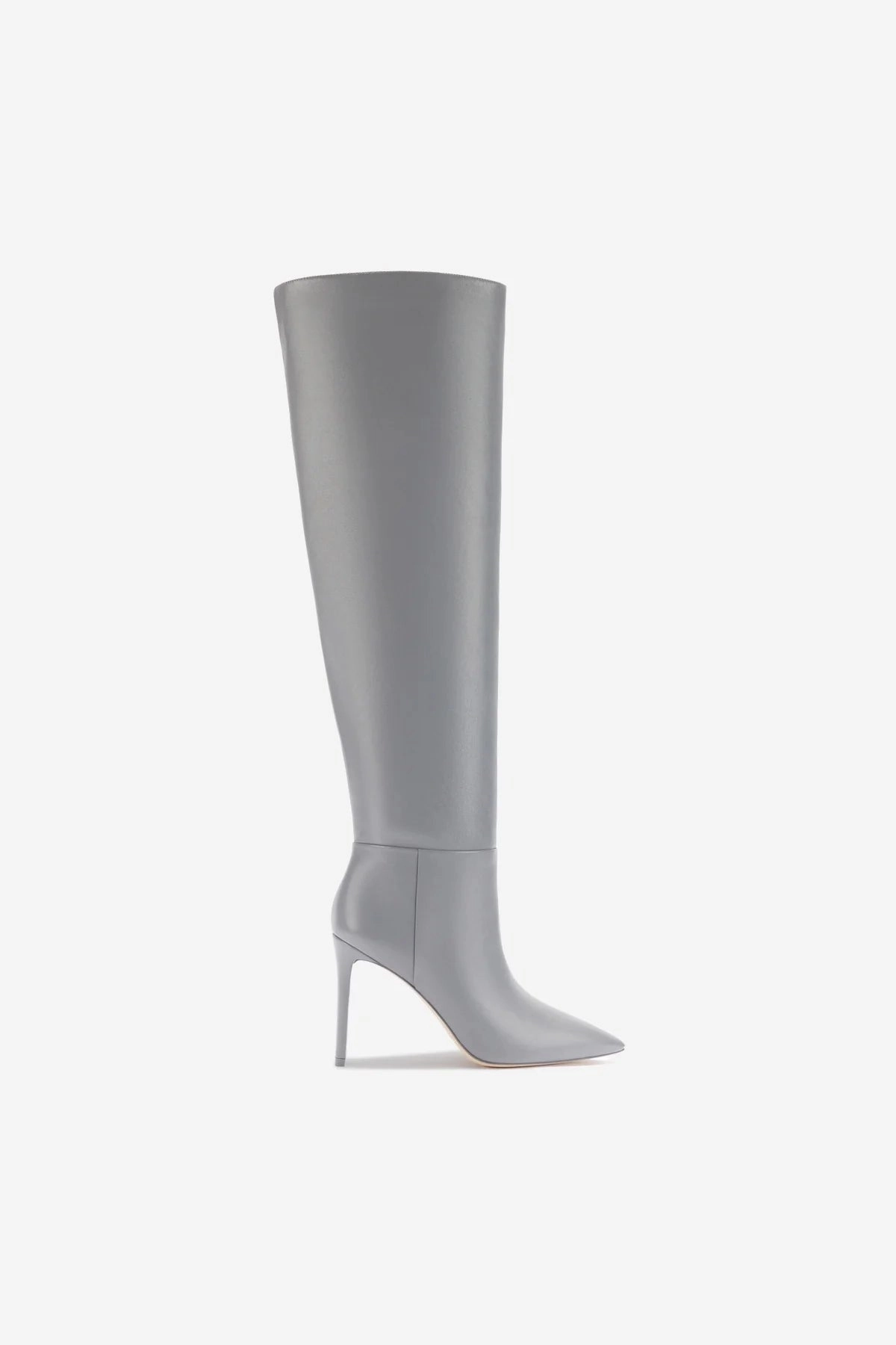 Larroud?? x Jennifer Fisher Boot In Cement Grey Leather Minimalist Appeal