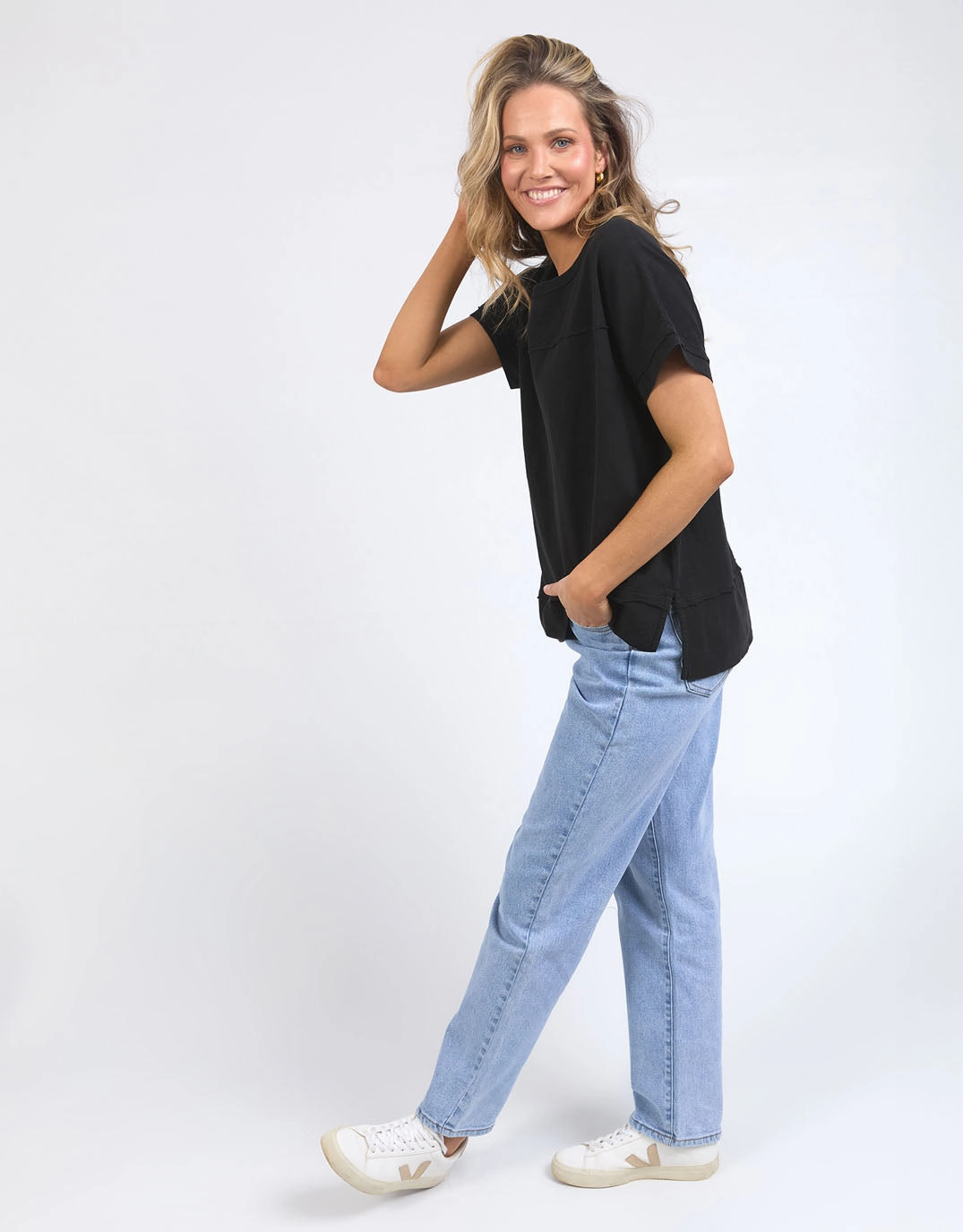 Trendy Travel Wear Allison Tee - Black