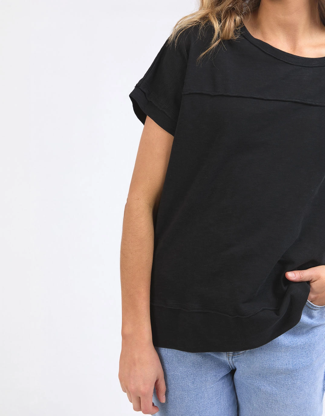 Low Impact Dye Allison Tee - Black