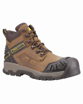 Party time Odor Control Fabric Amblers Safety Mens AS961C Quarry Waterproof Safety Boots