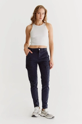 Angel - Cargo Pant-Winter Dark Blue - L30 Daywear Roomy Shape
