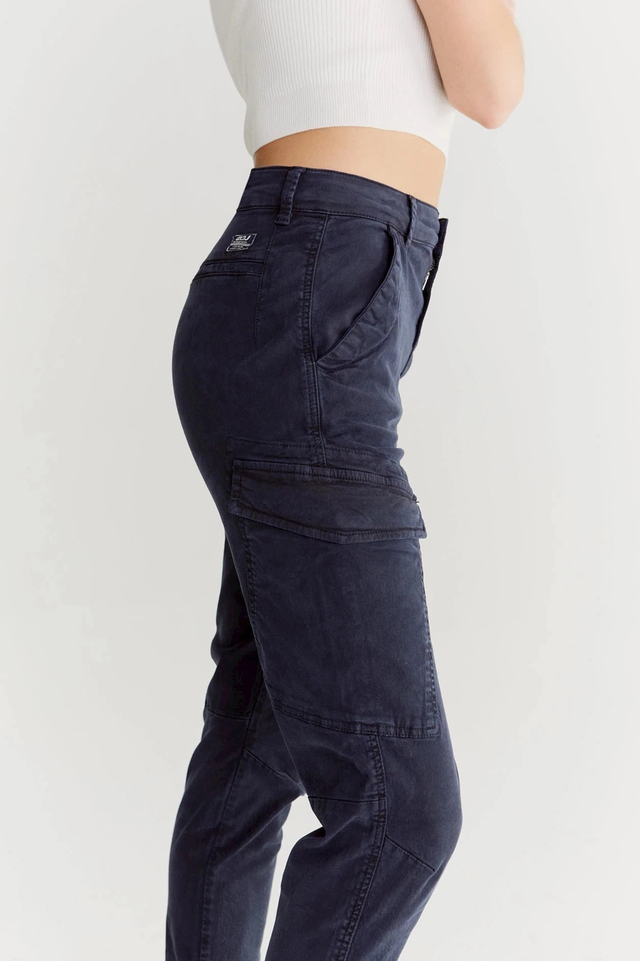 Angel - Cargo Pant-Winter Dark Blue - L30 Unisex style Seamless Waistband
