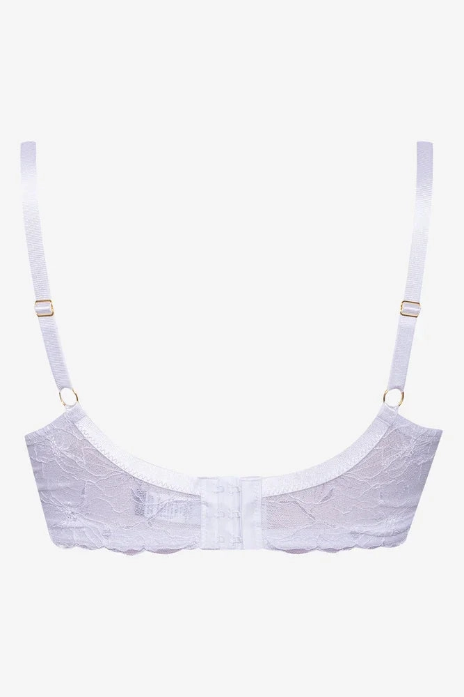 Durable Stitching Plus Size 2 Pack Lace Balconette Bra Natural And White