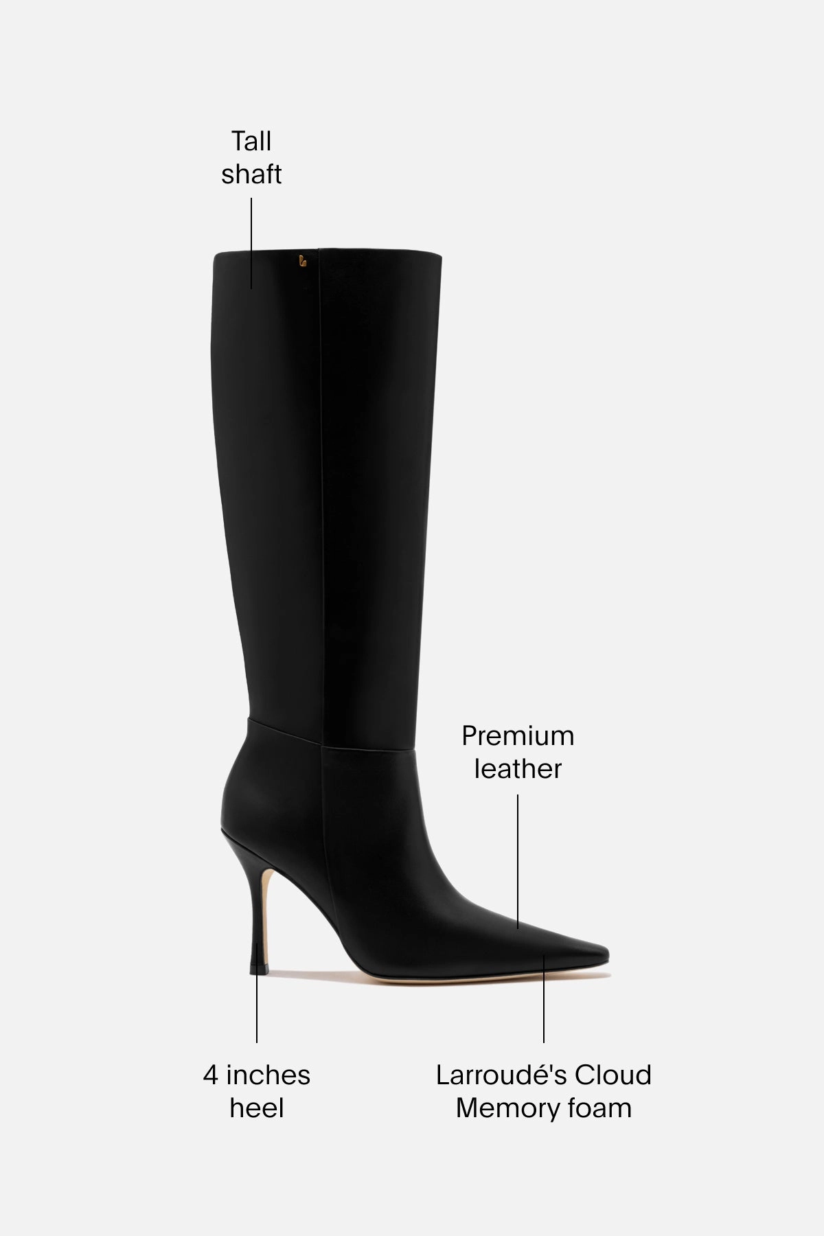 Durable Shell Stylish Explorer Carine Boot In Black Leather
