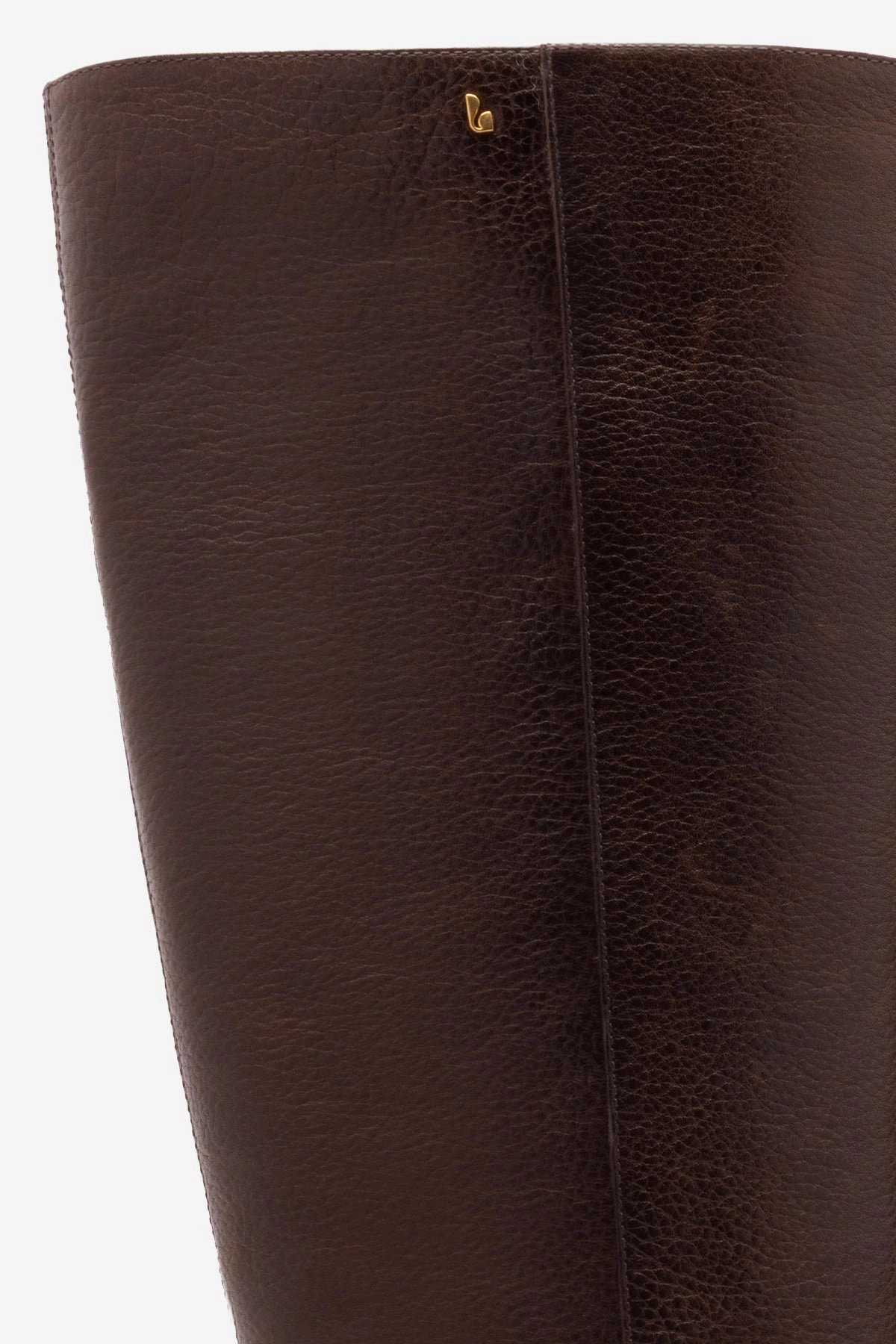 Anne Lugsole Boot In Brown Leather Construction Ready