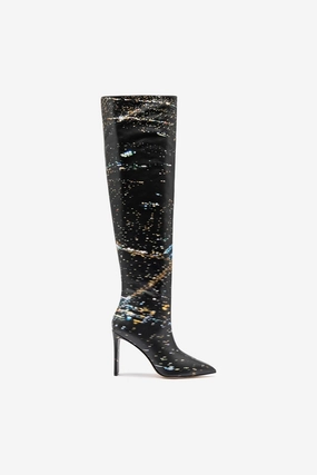 Rugged Function Eco Material Rough Terrain Larroud?? x Libertine Boot In Black LAX Printed Leather