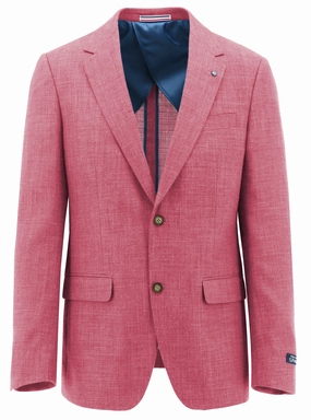 WaterResistantFabric Lazio Pink Linen Blend Sports Jacket