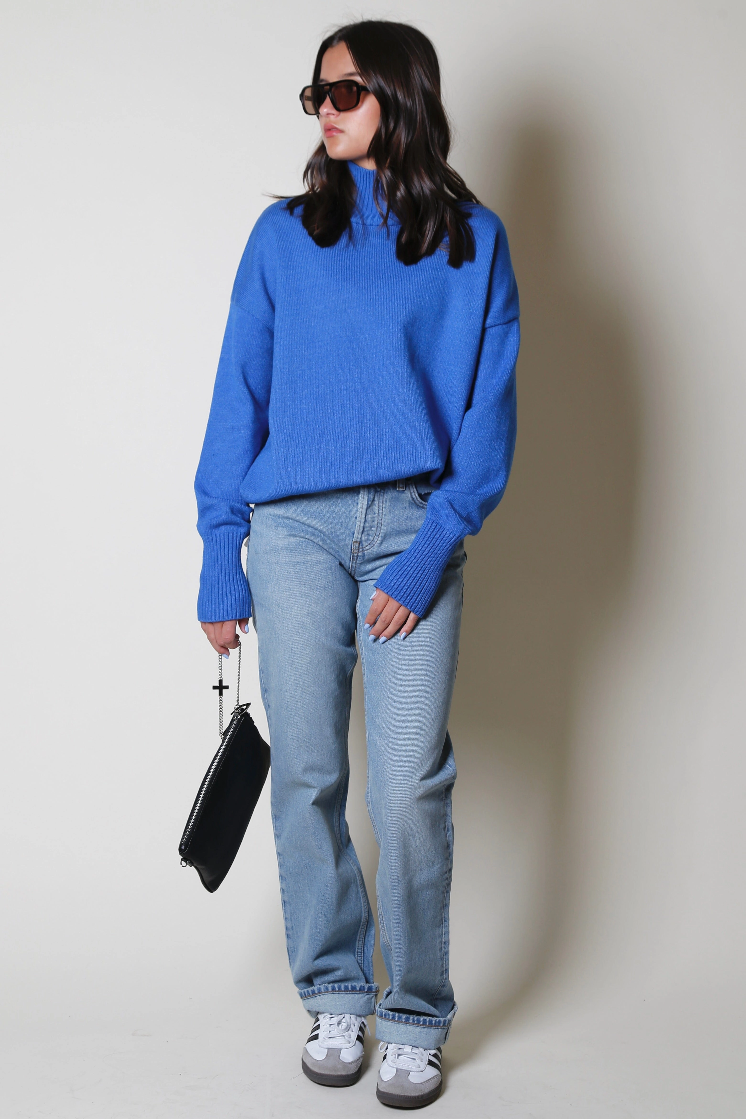 The Kylee Knit Pullover Sweater - Blue Light Cover