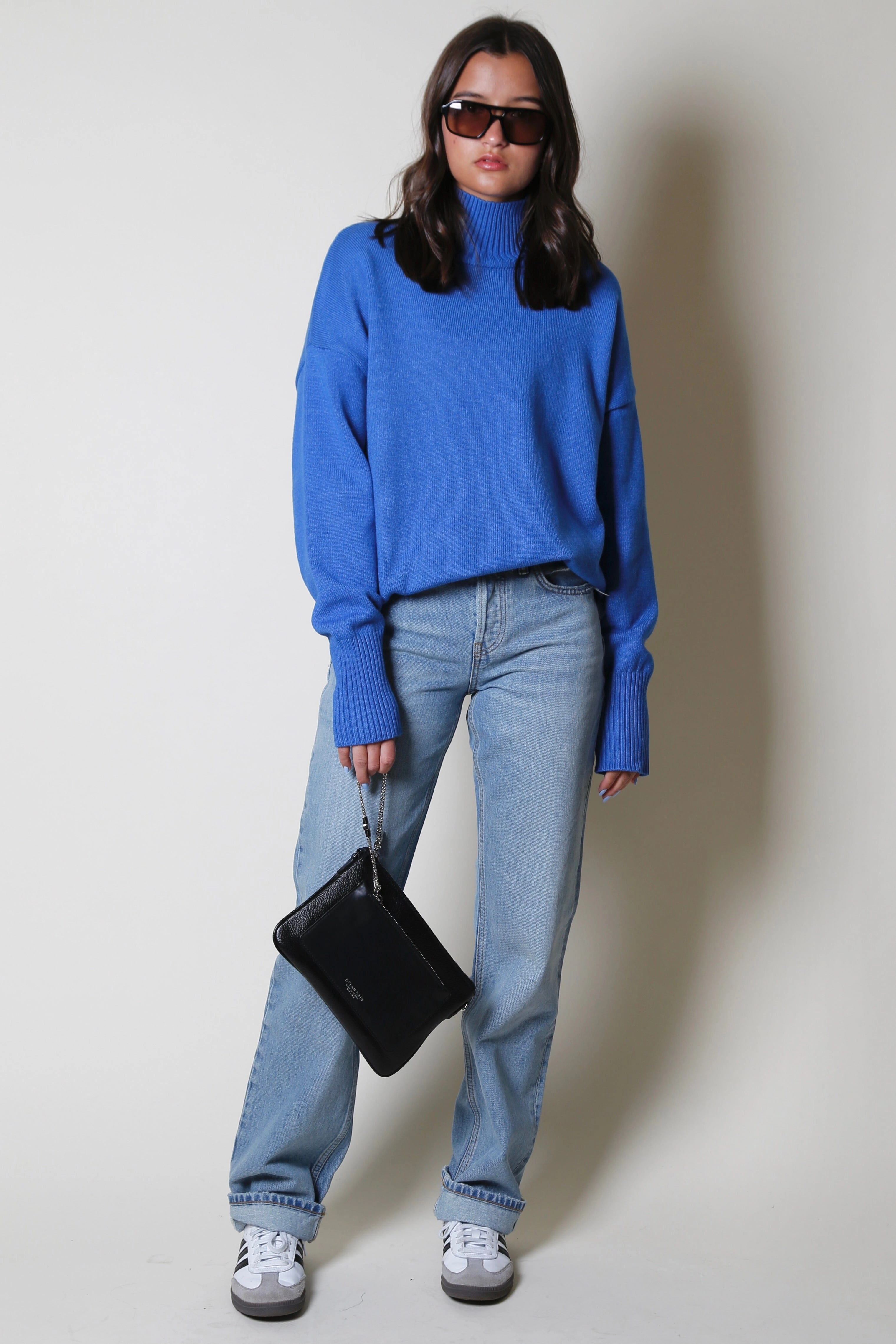 The Kylee Knit Pullover Sweater - Blue Functional Look