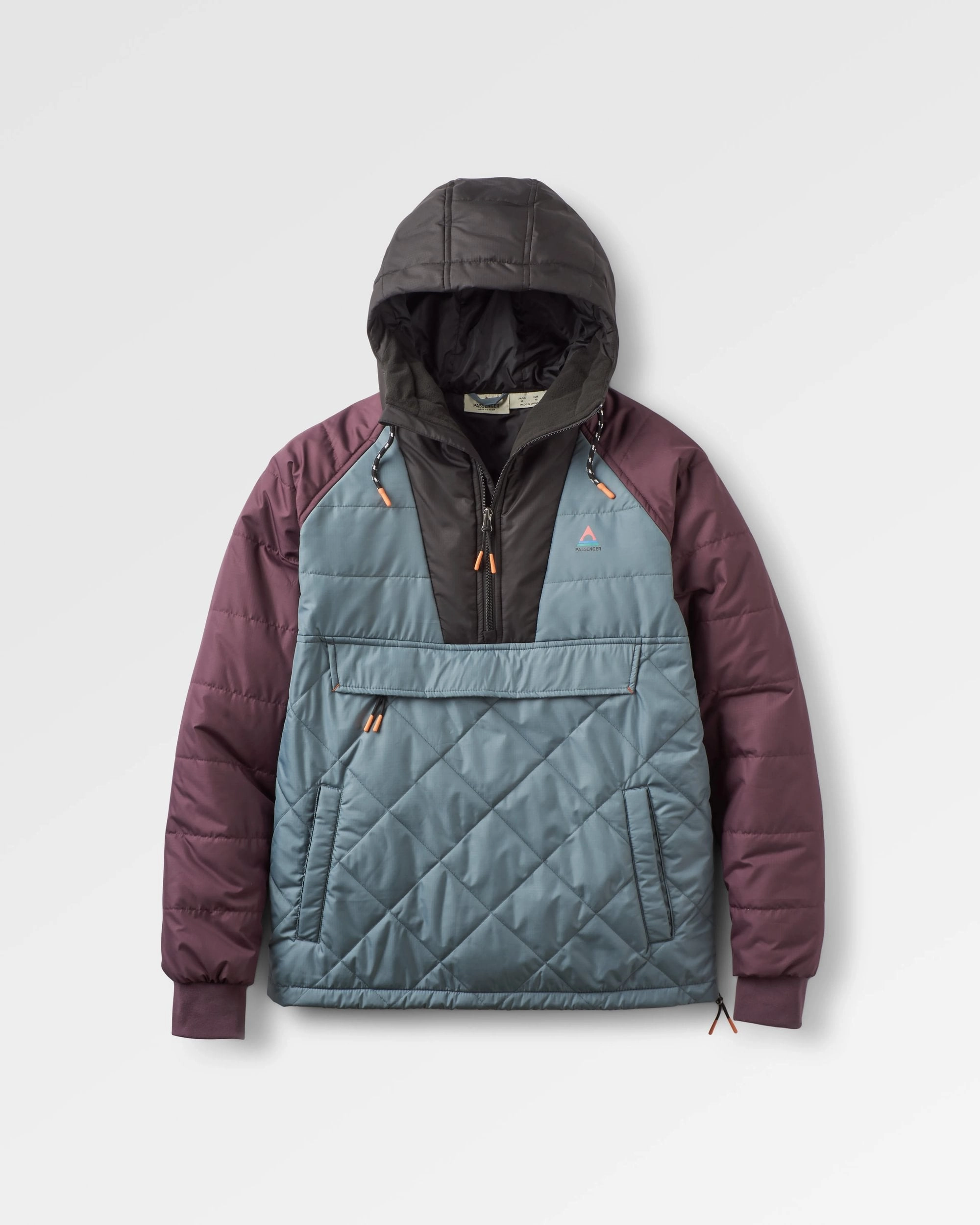 elastic waistband Anti Static Interior Oceanic Recycled Insulated Anorak - Storm Grey/Deep Plum