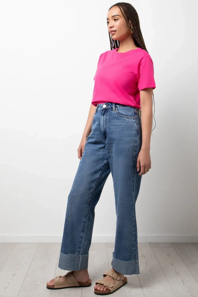 Short Sleeve T-Shirt Pink ContouredPanels AthleticInspired