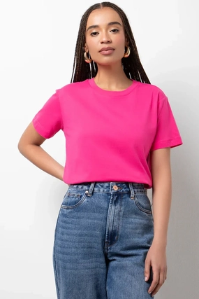 Short Sleeve T-Shirt Pink QuickDry Textile FadeResistantTechnology