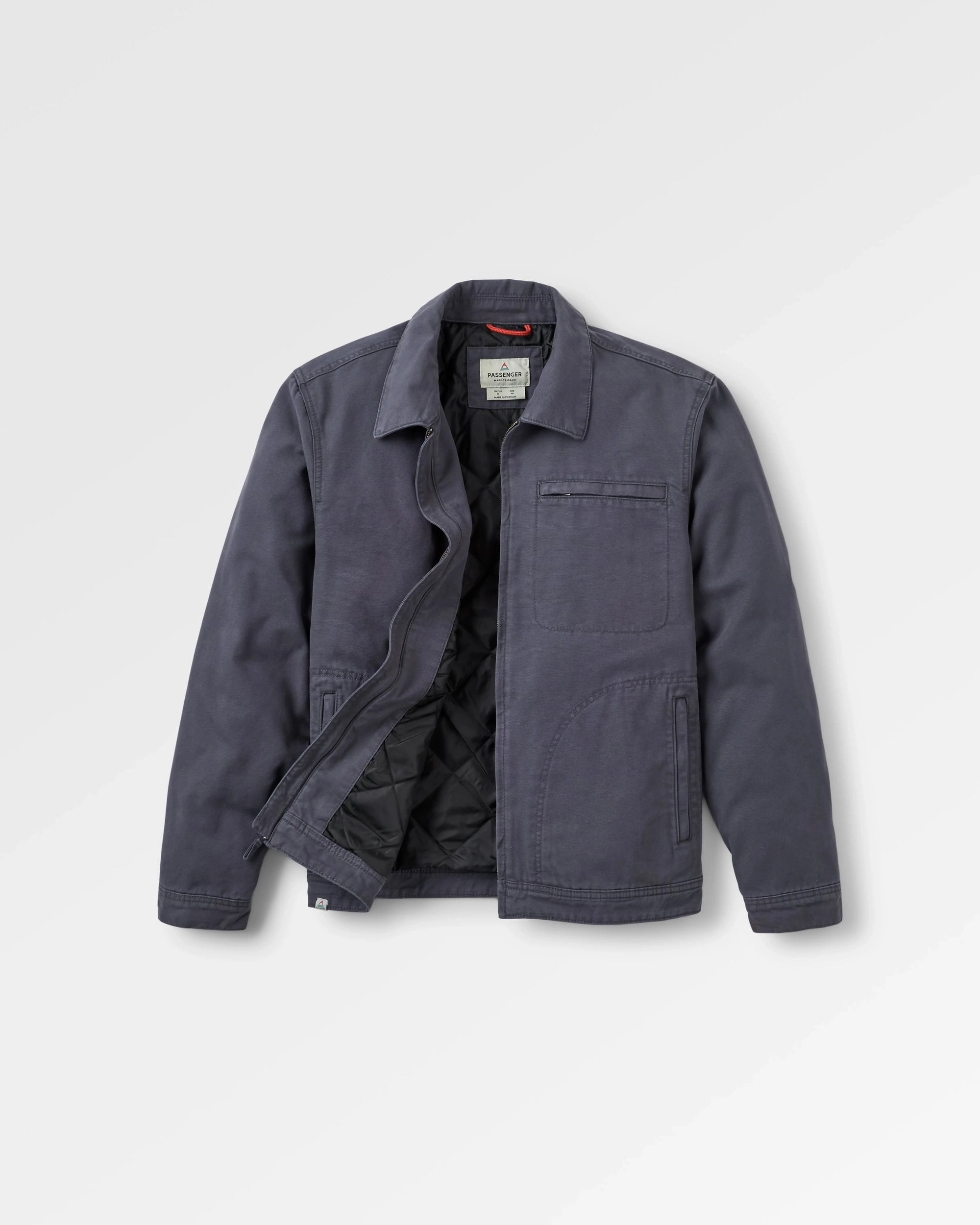 Taylor Quilted Jacket - Charcoal Multi Pocket Layout Scratch Resistant Zippers