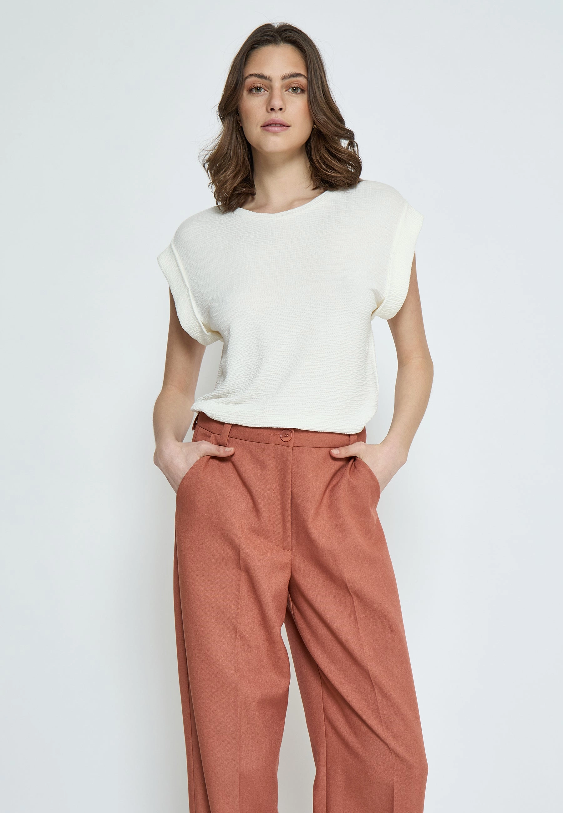 PC7860 Averly T-Shirt - Gardenia Ergonomic Cut RibbedHemline