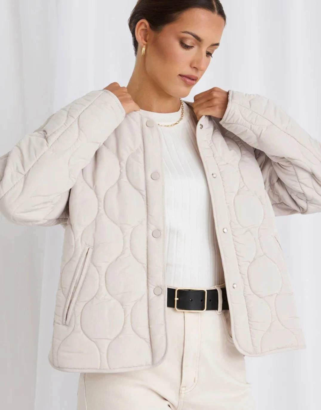 Apex Puffer Jacket - Putty Travel Fit