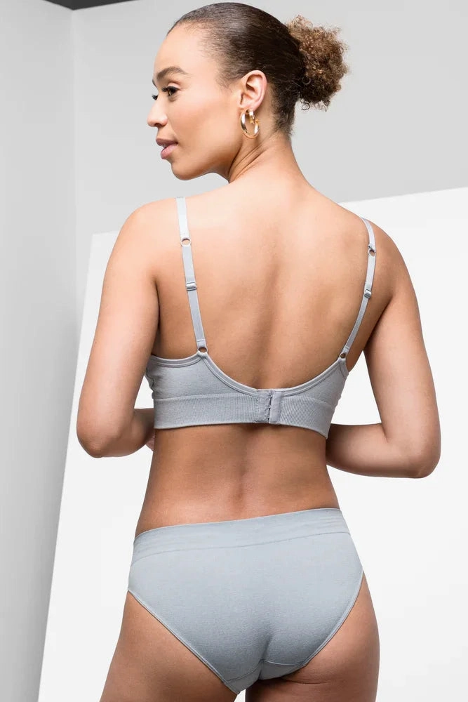 Seam-Free Bralette Grey Supportive Padding