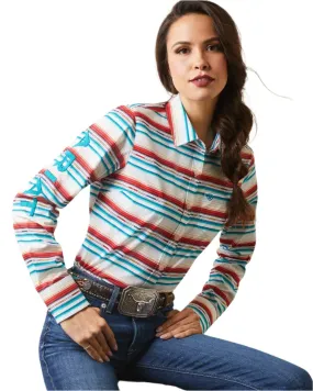 Hooded Neckline Ariat Womens Team Kirby Stretch Shirt