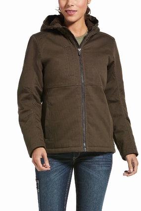Ariat Rebar Womens DuraCanvas Insulated Jacket Expandable Side Gussets