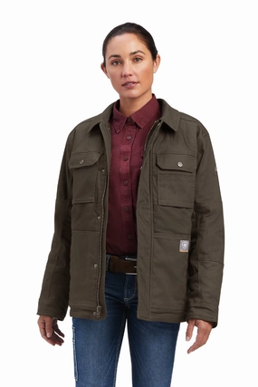 Ariat Rebar Womens DuraCanvas Sherpa-Lined Jacket snag resistant
