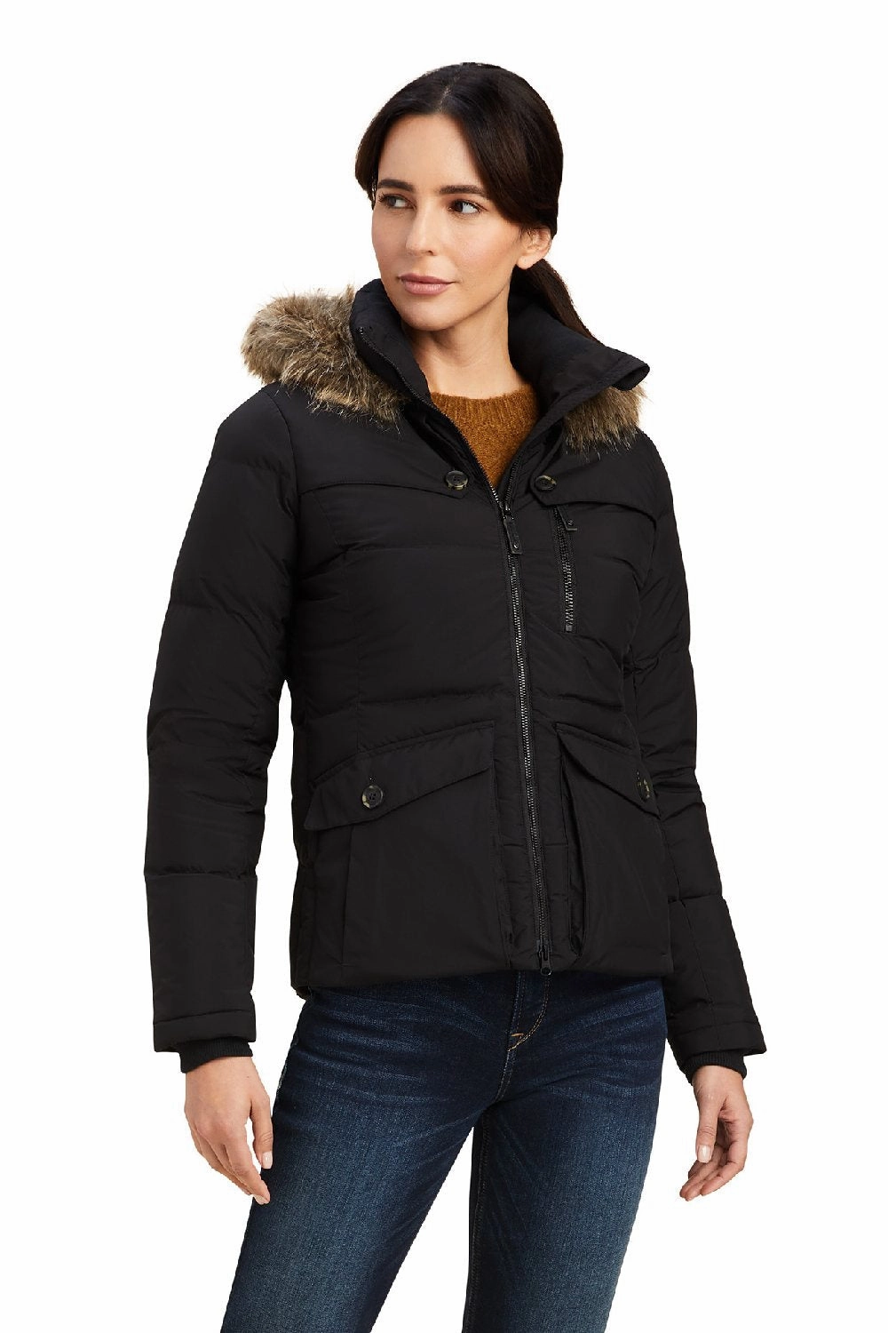 Ariat Women's Clairborne Down Jacket Simple Outer Light Reflective Logos