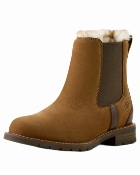 Ariat Womens Wexford Sherpa Waterproof Chelsea Boots Urban Edge Comfort Lining Remote Hiking