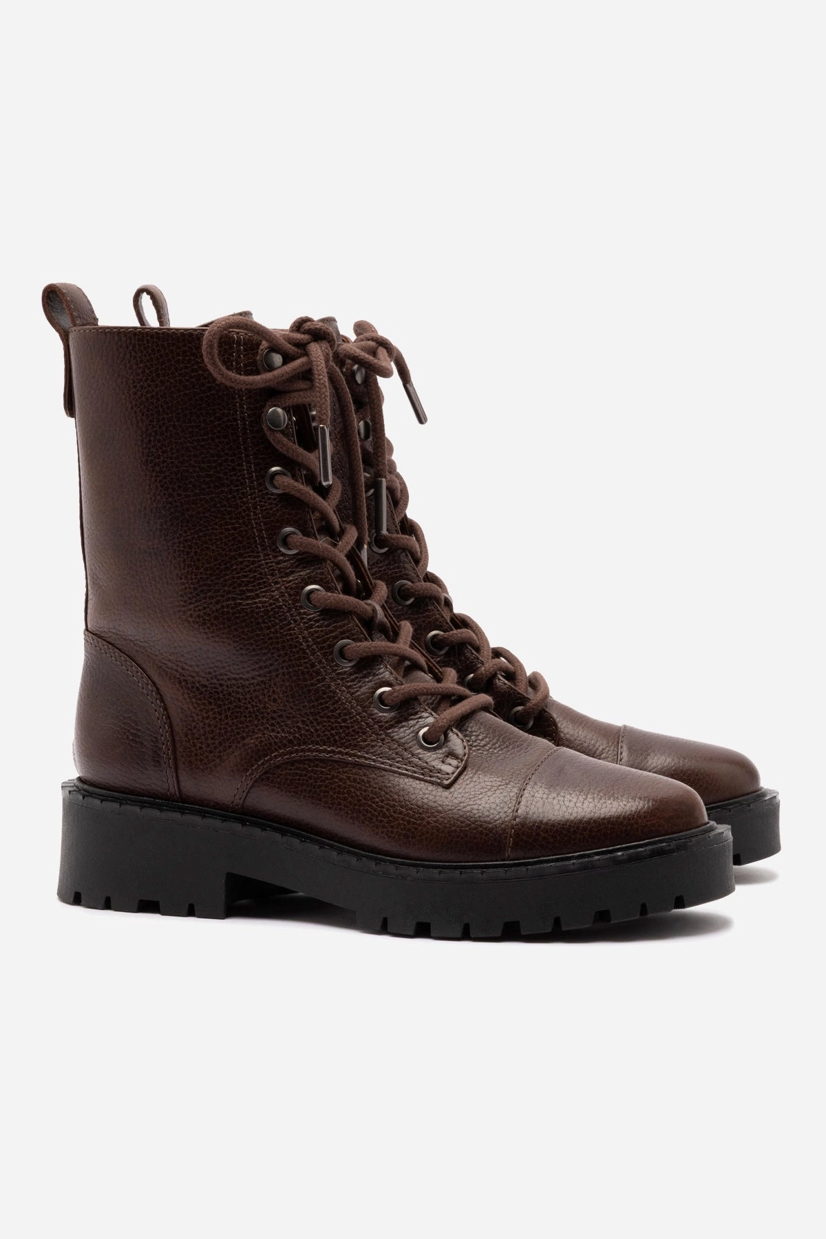 Trinity Boot In Brown Leather Wedge Sole All Day Comfort