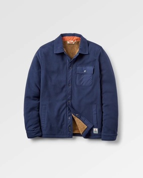 Firelight Sherpa Lined Overshirt - Rich Navy Casual Classic