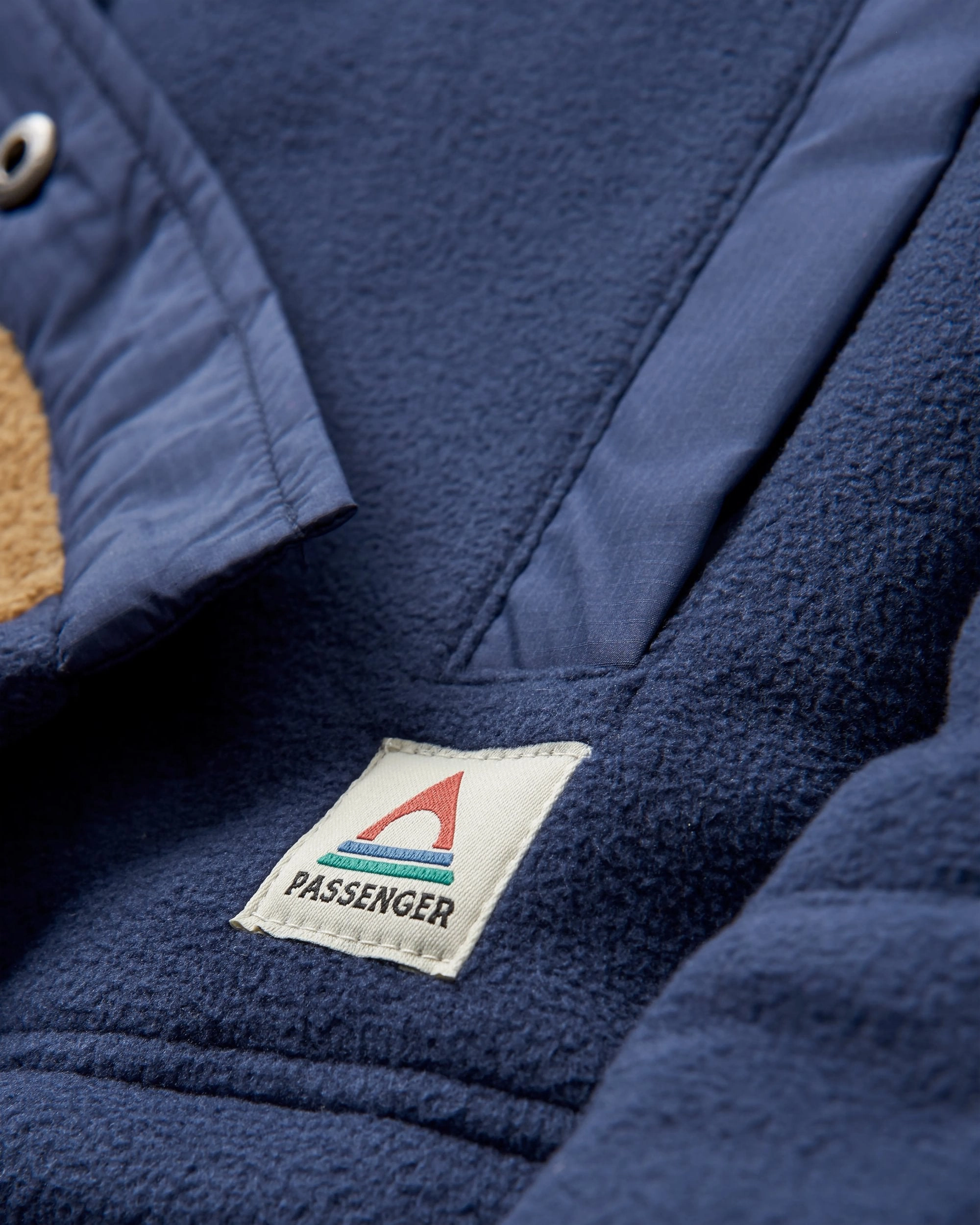Thermal Regulating Hoodie Compact Design Firelight Sherpa Lined Overshirt - Rich Navy