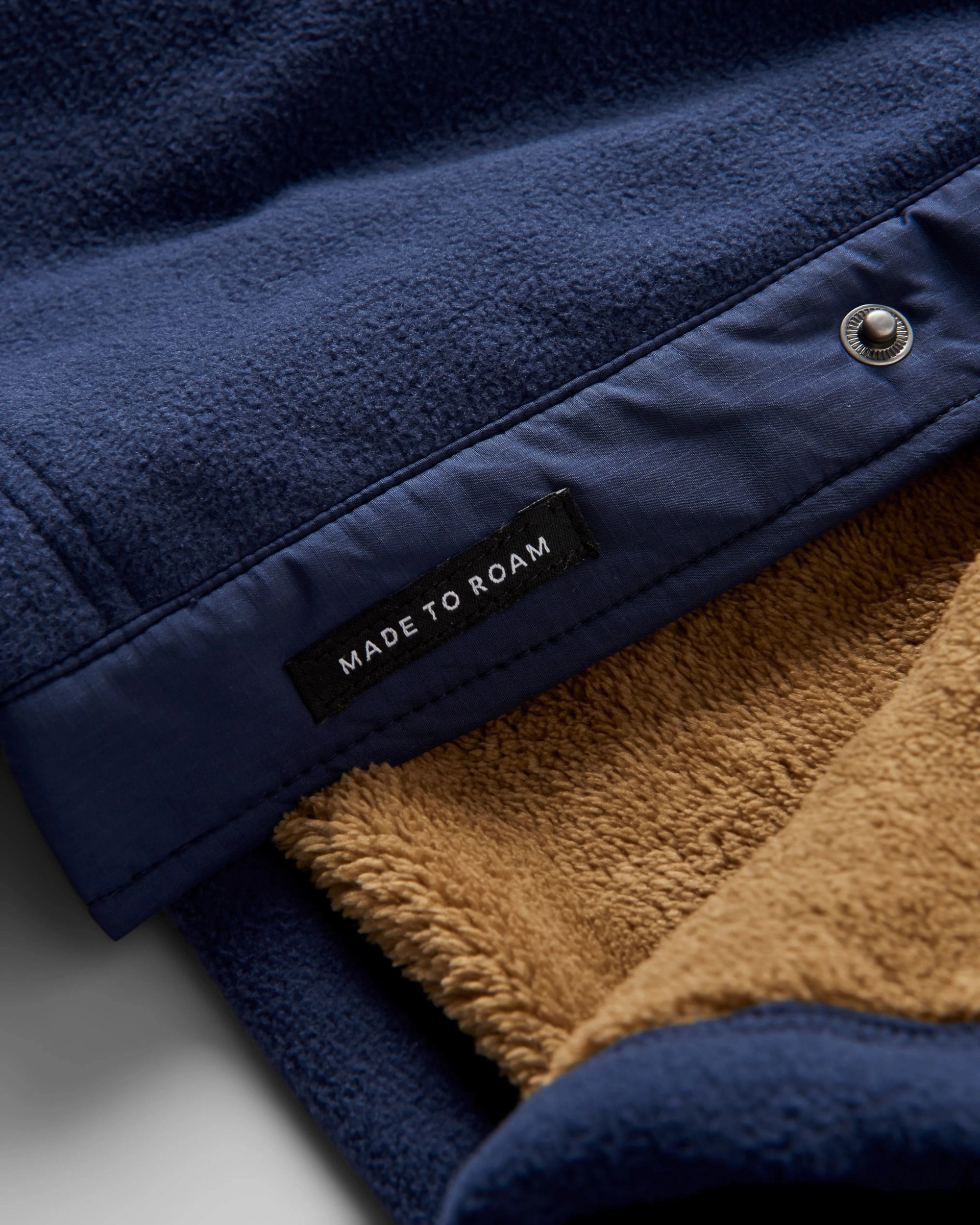 Firelight Sherpa Lined Overshirt - Rich Navy Refined Style