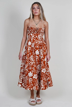 Lounge Base Classic and Chic ASTR | Sarai Dress - Rust