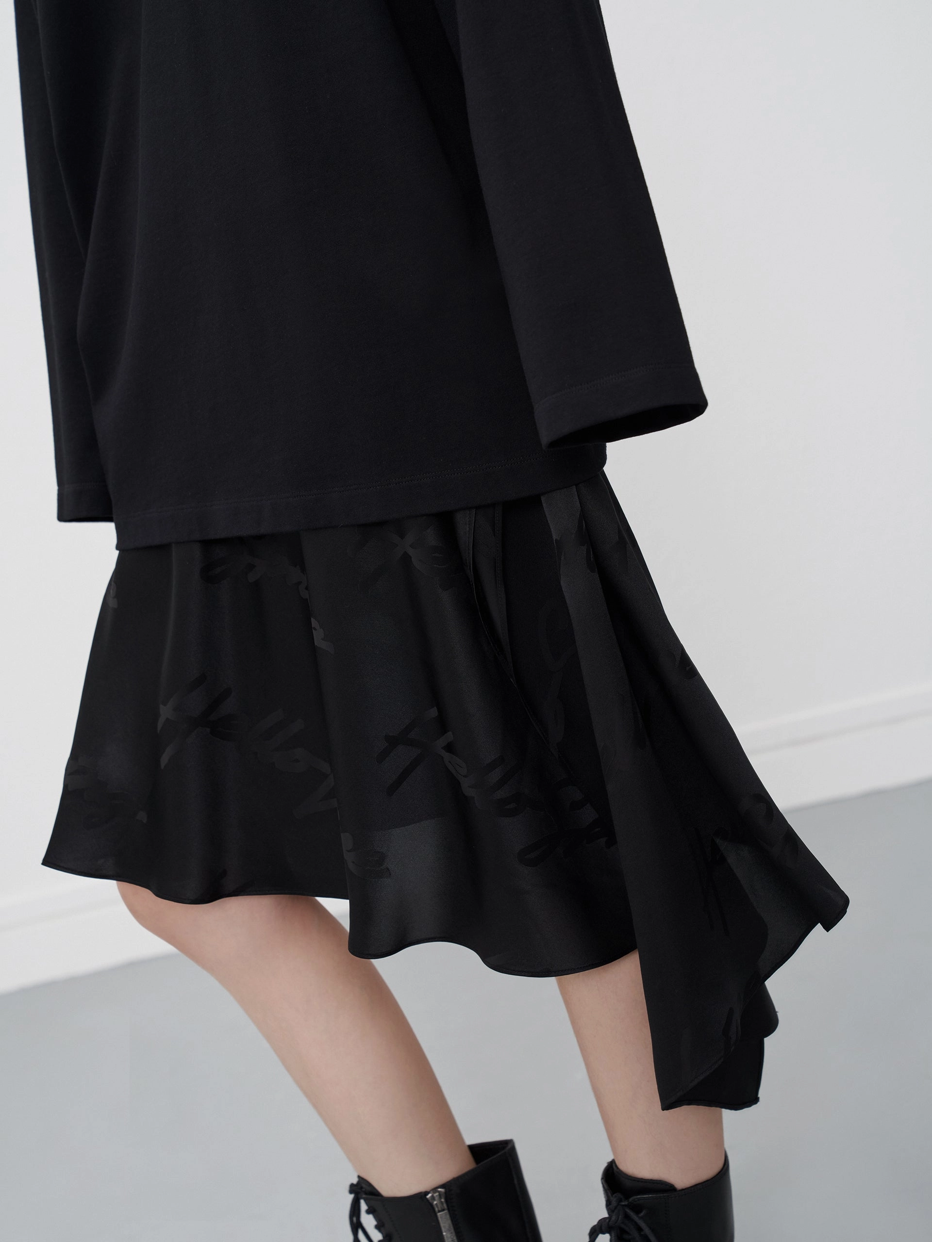 Asymmetric Jacquard Skirt hypoallergenic material