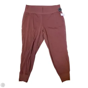 Soft Fabric Athletic Pants By Athleta In Maroon, Size: 1x