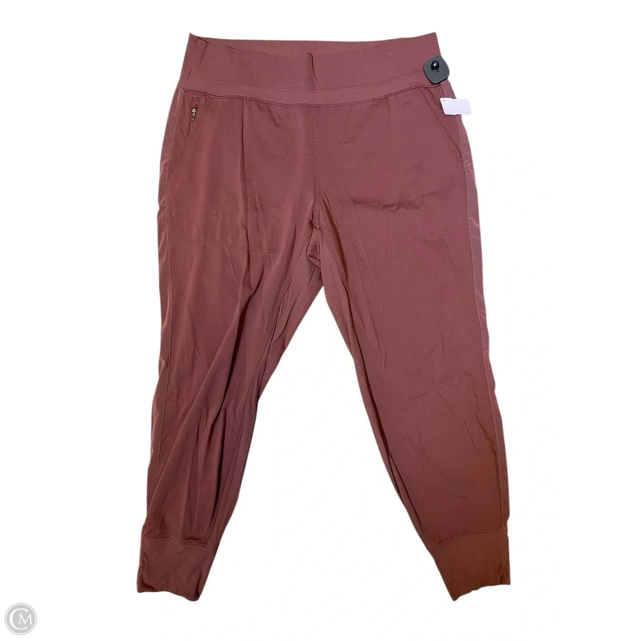 Soft Fabric Athletic Pants By Athleta In Maroon, Size: 1x