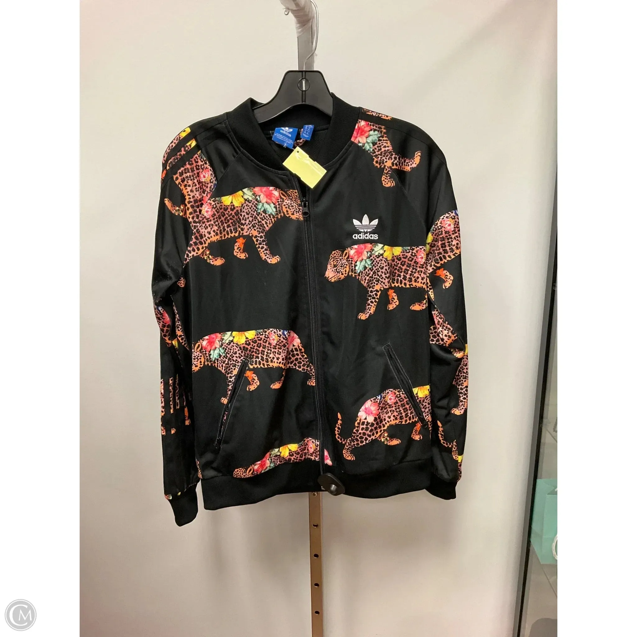 Athletic Jacket By Adidas In Animal Print, Size: M Fray Resistant Edges WindproofTechnology
