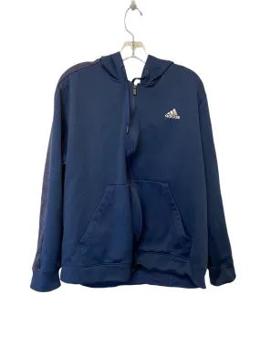Athletic Jacket By Adidas In Blue, Size: Xl Long Sleeves