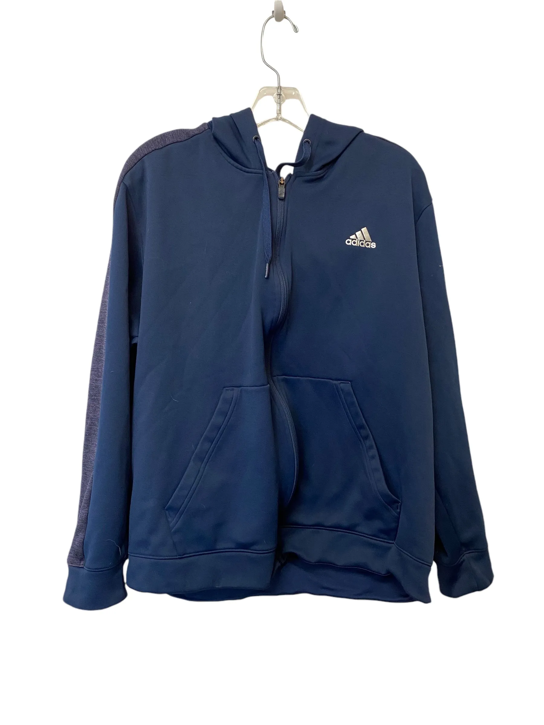 Athletic Jacket By Adidas In Blue, Size: Xl Long Sleeves