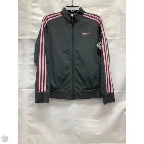 FoldableStorageCapability Simple Modern Piece Athletic Jacket By Adidas In Grey & Pink, Size: M