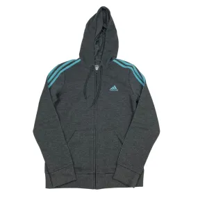 Athletic Jacket By Adidas In Grey, Size: S Foldable Shoulder Straps